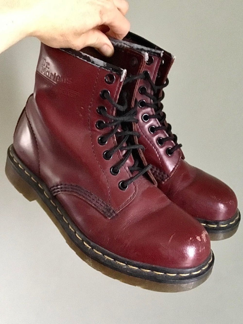 Cherry red Doc Martens size 7US lady (38 EUR)